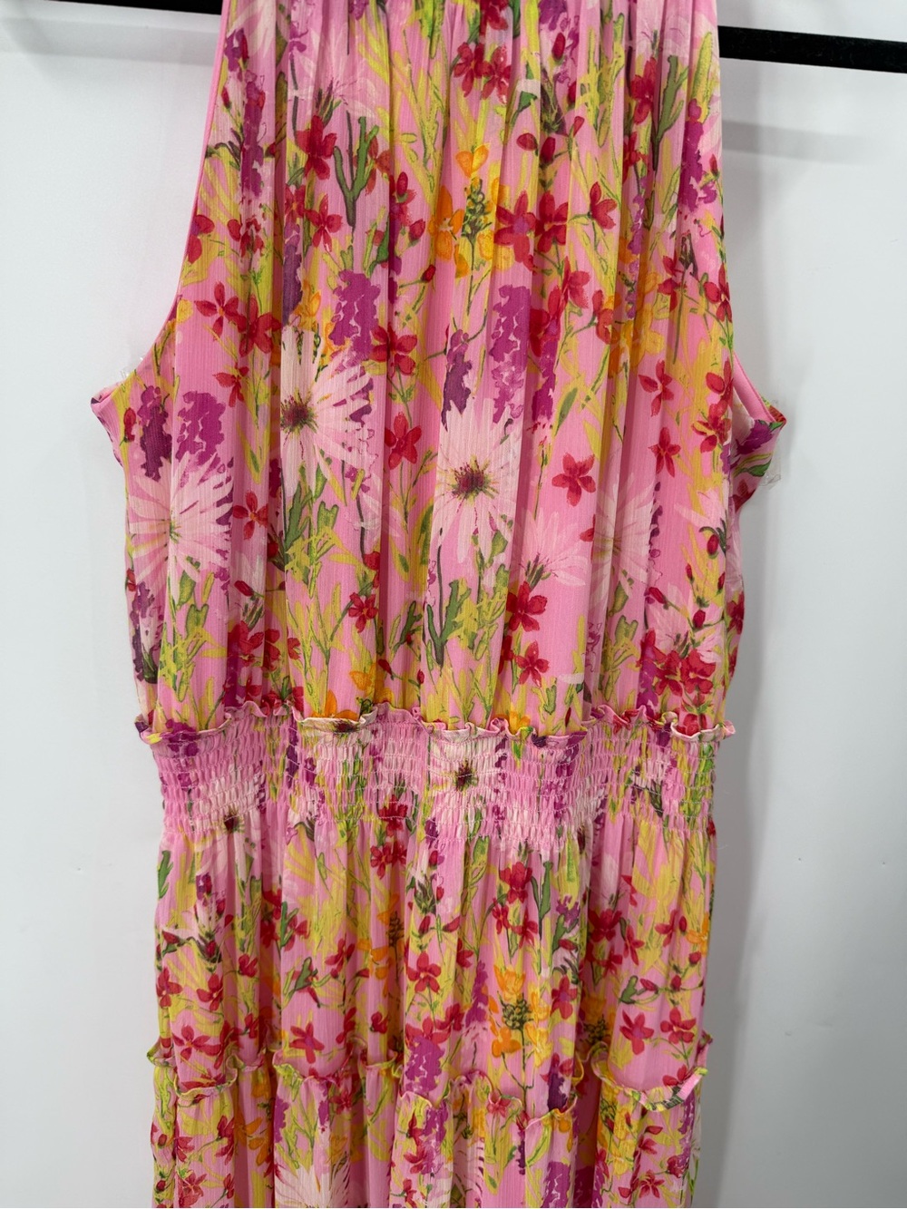 Taylor High Neck Floral Chiffon Maxi Dress XL - Picture 4 of 10